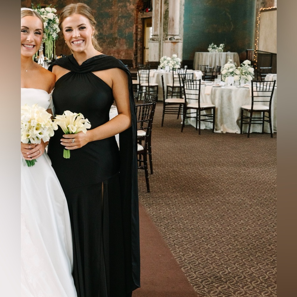 Birdy Grey Eileen Matte Satin Black Dress